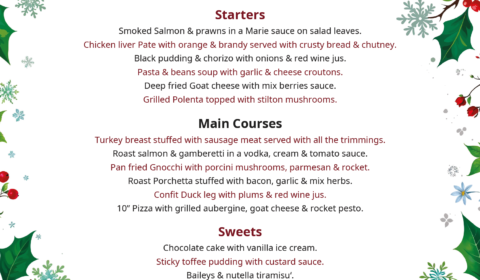 Il Gusto d'Italia Christmas Menu 2026 - Bamber Bridge